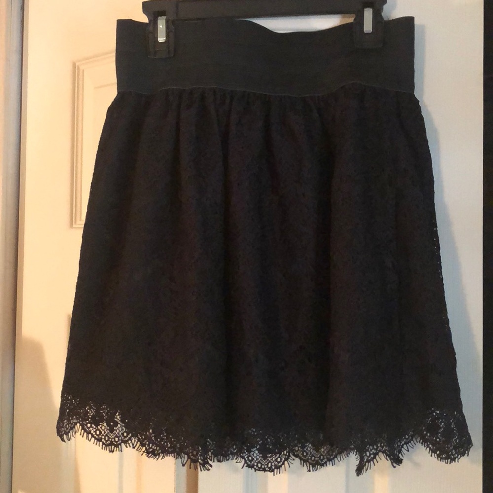 Black Lace Mini Skirt